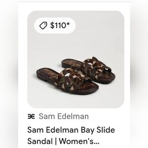 Sam Edelman, women's Leopard Print Slide Sandals Women's Sz 7.5 Leather